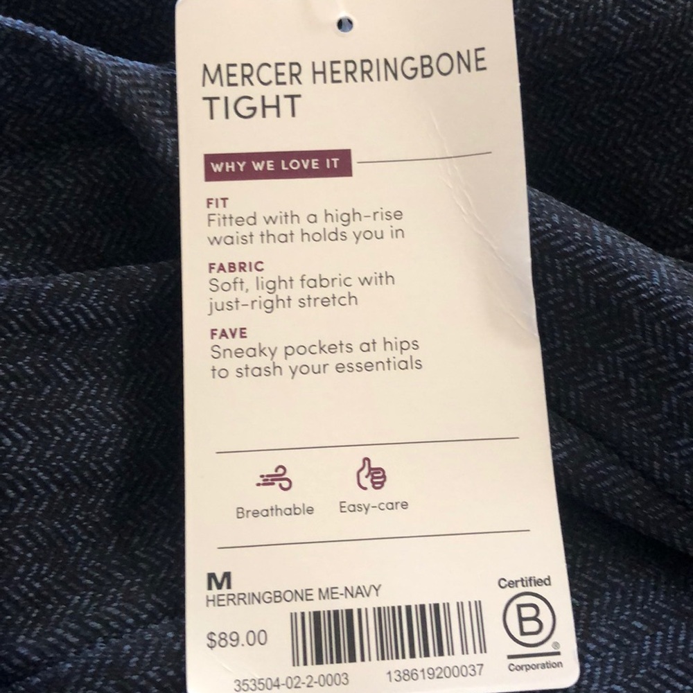 Herringbone 7/8 leggings (navy and black)